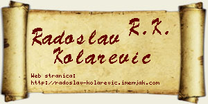 Radoslav Kolarević vizit kartica